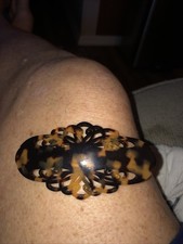 Stunning Faux Tortoise Shell Hair Clip From France 3 3/4 Inches Wide