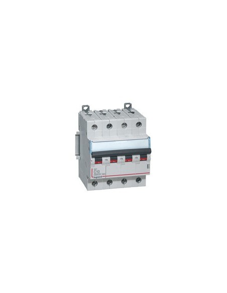 Disjoncteur DX3 Legrand Courbe C 10A tetrapolaire pour securiser une pompe a chaleur