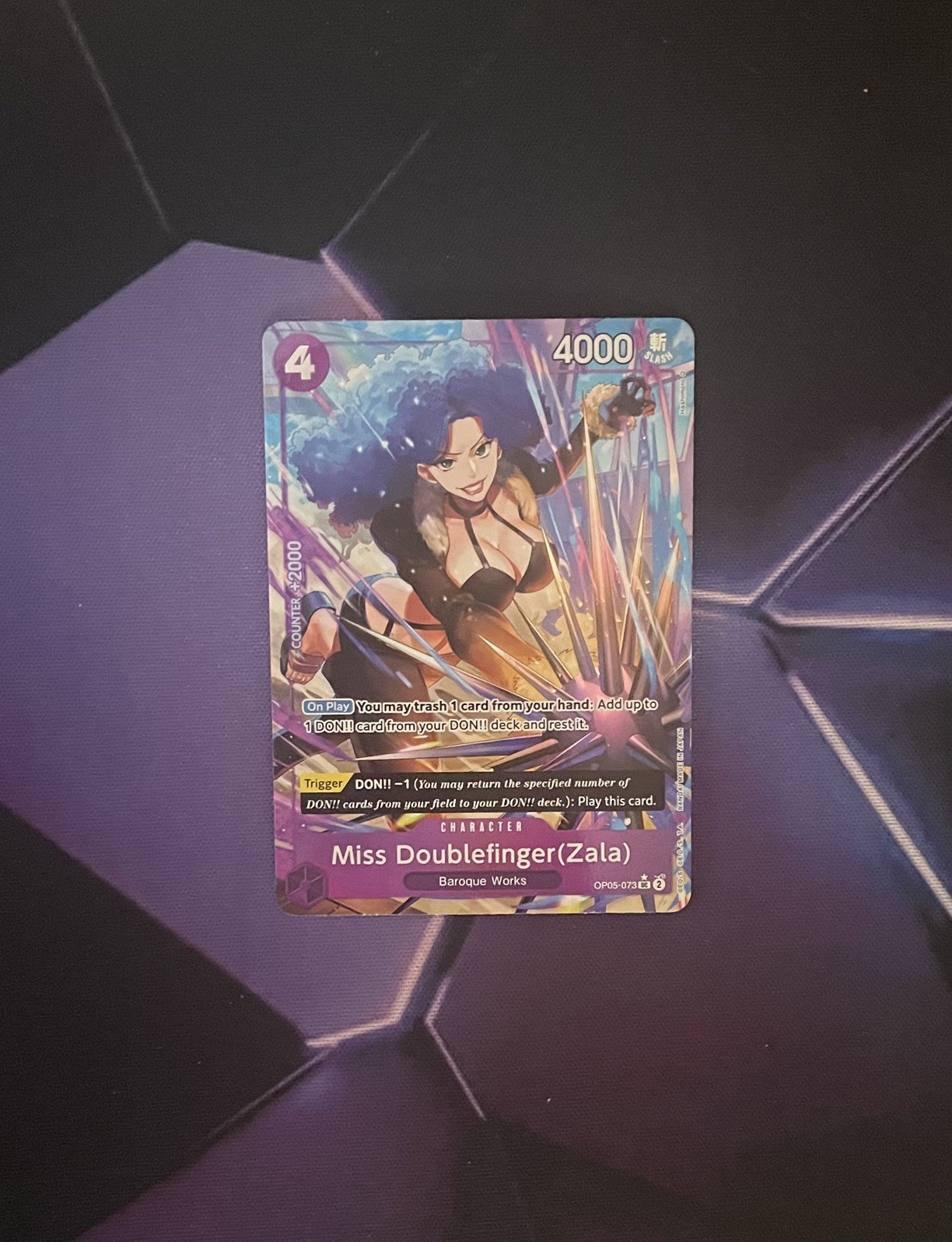 Premium Booster The Best Vol 1 OP05-073 Miss Doublefinger (Zala) Full Art - MINT