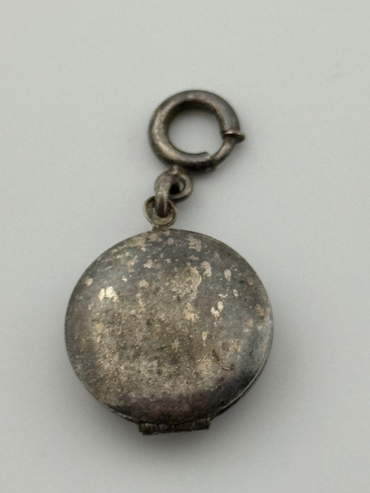 Vintage Delta Chi Fraternity Crest Silver Tone Locket Charm Pendant