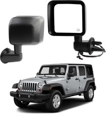 Left Driver Side Mirror Compatible with 2015 2016 2017 Jeep Wrangler JK Power...
