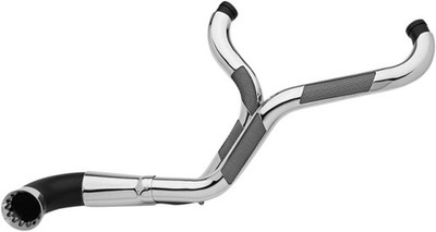 Trask NB Performance 2-In-1 Auspuff - Chrom/Schwarz Motorrad Street Bike