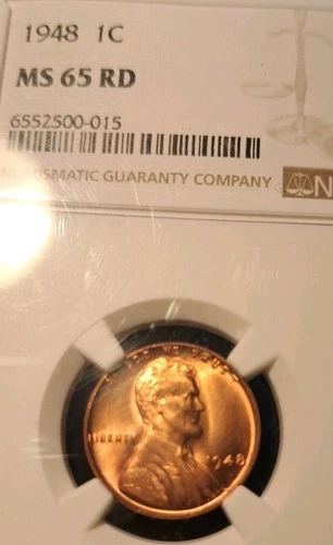 1948 Lincoln Cent NGC MS 65