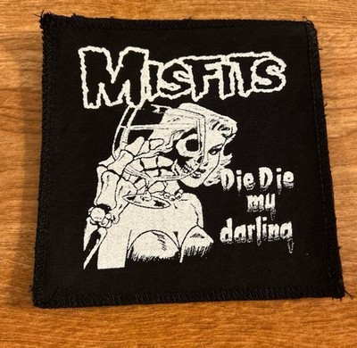 NEW XL Misfits Sew On Cloth Band Patch 5  X 5  Die Die My Darling 