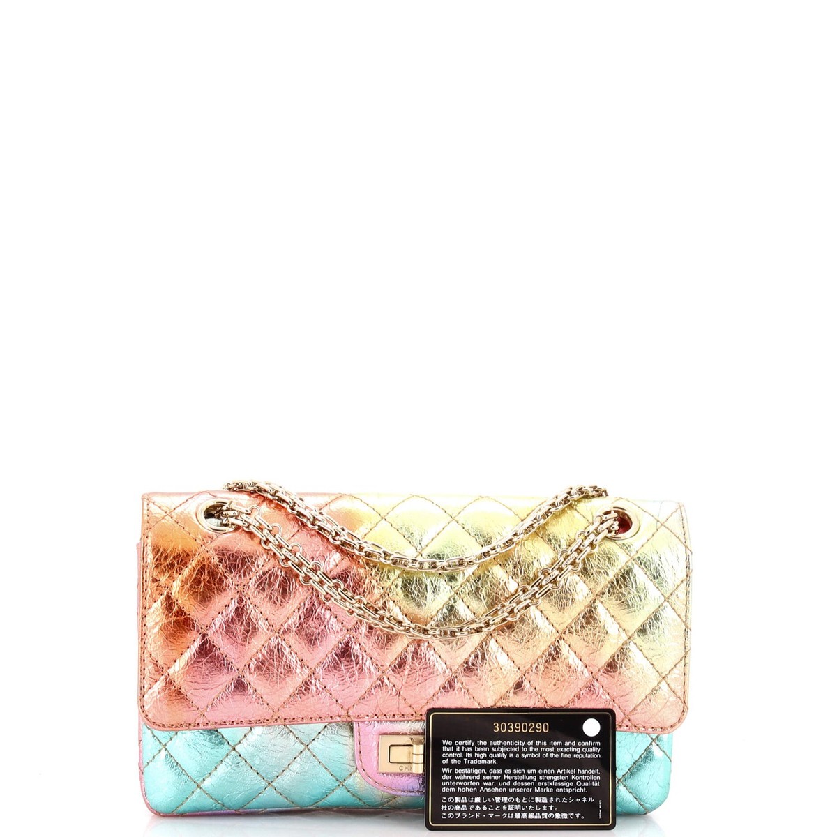 Chanel Rainbow Reissue 2.55 Flap Bag Quilted Multicolor Metallic