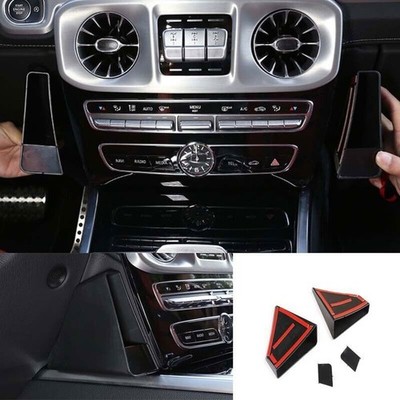 Fit For Benz G-Class Both Sides Storage Boxes 2019-2022 Black 4pc Middle Control