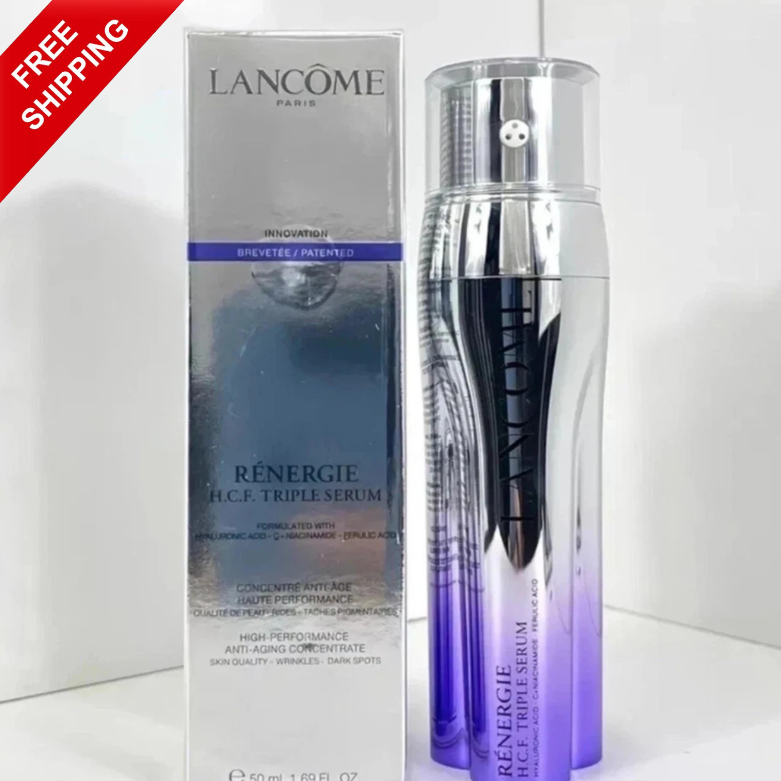 Lancome Renergie H.C.F Triple Serum ANTI-AGING 1.7oz /50mL FULL SZ SEAL BOX