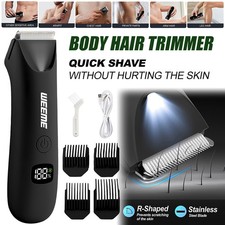 Men's Pubic Hair Trimmer Electric Groin Body Hair Shaver for Balls Body Hair UK