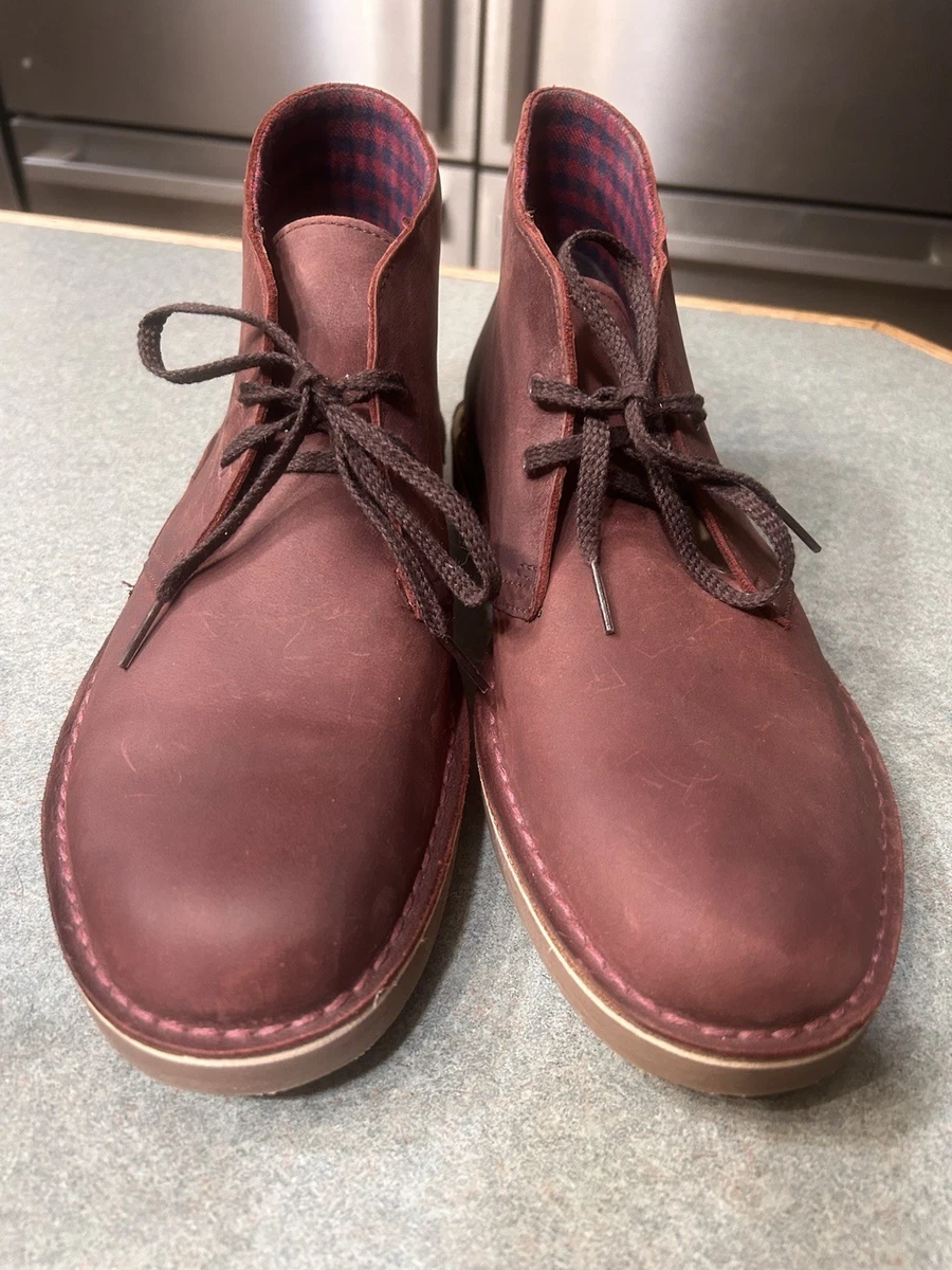 Clarks Bushacre 3 Mens Burgundy Leather Chukka Desert Boots‎ 12 M 261741457110 Red Clarks Bushacre Leather Boots for Men for sale | eBay main image 4