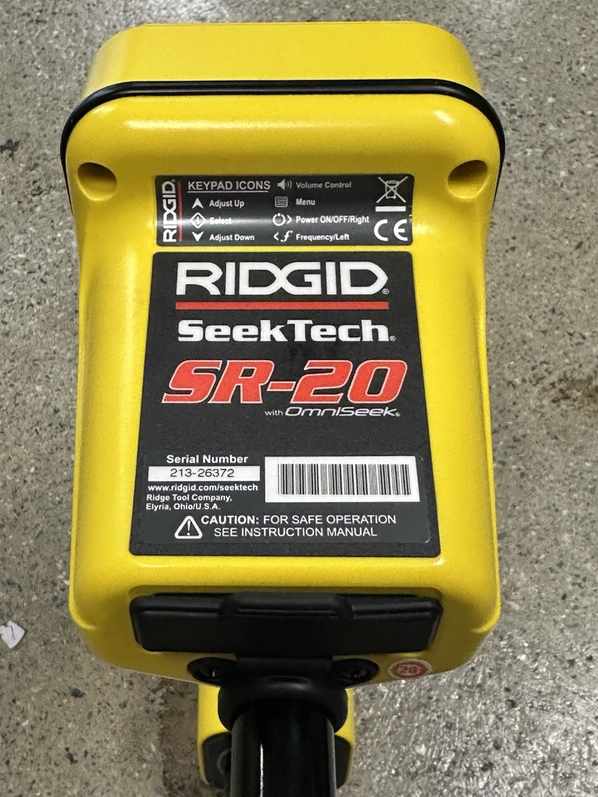 RIDGID SR-20 SeekTech Utility Pipeline Locator W/ Case & Paperwork VGC