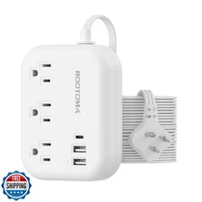 Flat Extension Cord 15 FT Behind Furniture-Ultra Slim Cord Under Carpet, Rug,