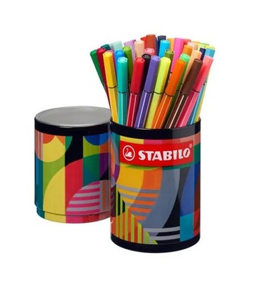 Stabilo Pen 68 Filzstifte Arty 45er Metallbox rund 