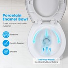 Yescom RV Toilet Porcelain Enamel Gravity Flush w/ Steel Step Stool for Camper — photo 7