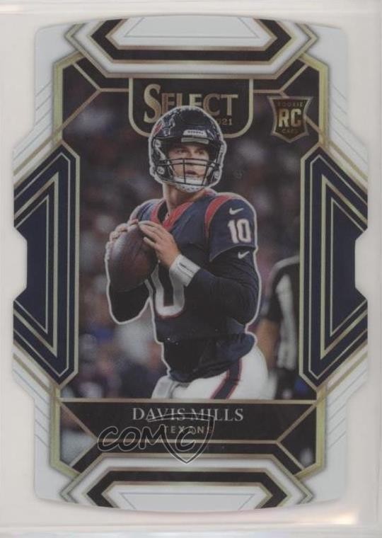 2021 Panini Select Club Level White Prizm Die-Cut 6/99 Davis Mills #265 0j19