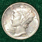 **  1940~P  **  90% Silver Mercury Dime  **   Mint State Coin lot  ** — photo 1