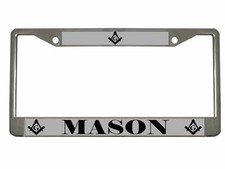 Masonic Mason Car Metal License Plate Frame Personalized Car Tag Holder Cover