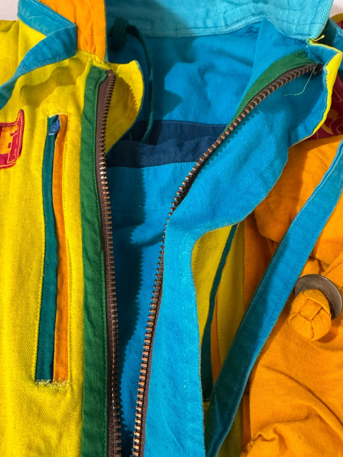 Multicolor Reversible Full Zip Jacket Funky Hippy… - image 5