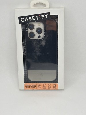 CASETiFY Mirror Case w/ Magsafe for iPhone 15 Pro - Silver with Black Bumper