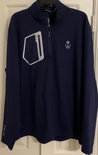 RLX Ralph Lauren Navy Blue PGA Cup Golf 1/4 Zip Pullover XXL Performance Stretch