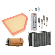 FULL FILTERS + NGK SPARK PLUGS SERVICE KIT FOR BMW 520i SE 2.0 G30 2016-23