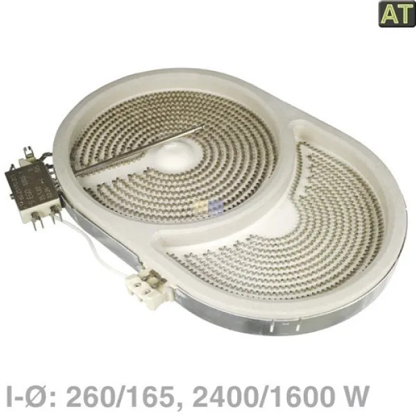 StrahlheizköRper 260X165Mm 2400/1600W 230V Oval Vg! 10.57413.688-image