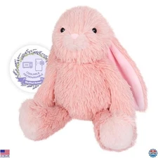 Soothing Pink Bunny Heating Pad - Heatable Plush Rabbit for Comfort & Relaxation
