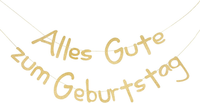 Alles Gute Zum Geburtstag Girlande Gold Glitter Texte Deutsch Happy Birthday Ban