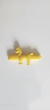 Goody True Vintage 1980's Hair Barrette Clip Snap Tight Yellow Poodle Dog