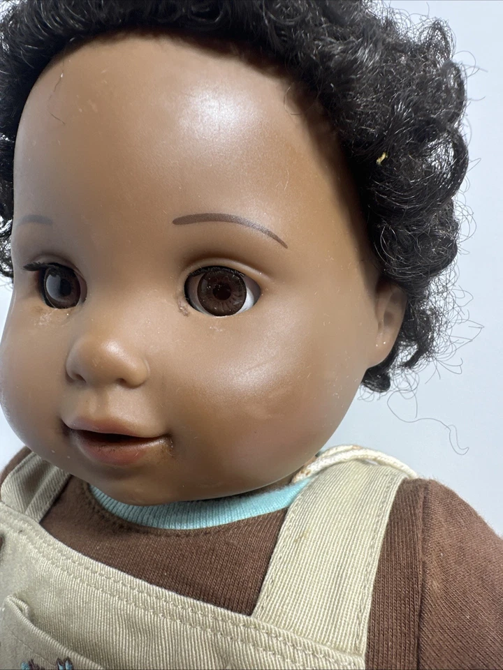 American Girl Bitty Baby Boy Doll Twin African American Hair Retired Outfit Incl - Image 4 of 4