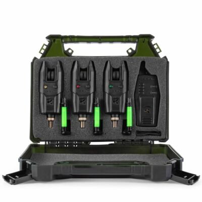 Korum KBI R Bite Alarm Presentation Three Rod Set & Receiver- K0360021