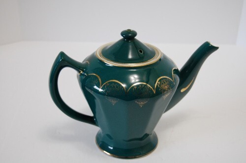 Vintage Teal 6-cup Hall teapot #0120 - Picture 3 of 3