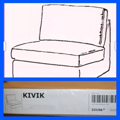 IKEA KIVIK Bezug - 1-Sitzer Schlafsofa, Kelinge grau-türkis 605.402.27 UNVOLLSTÄNDIG