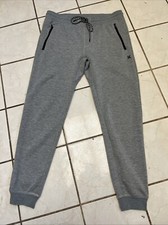 HURLEY Men's Heather Gray Stretch Knit Drawstring Jogger Pants w/ Zip Pockets L