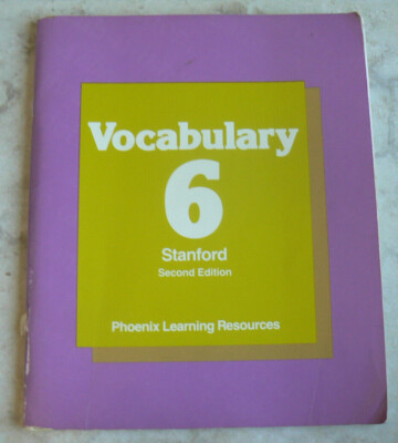1988 Phoenix Learning Resources,VOCABULARY 6, Stanford, 2nd Ed.w/Answer Key