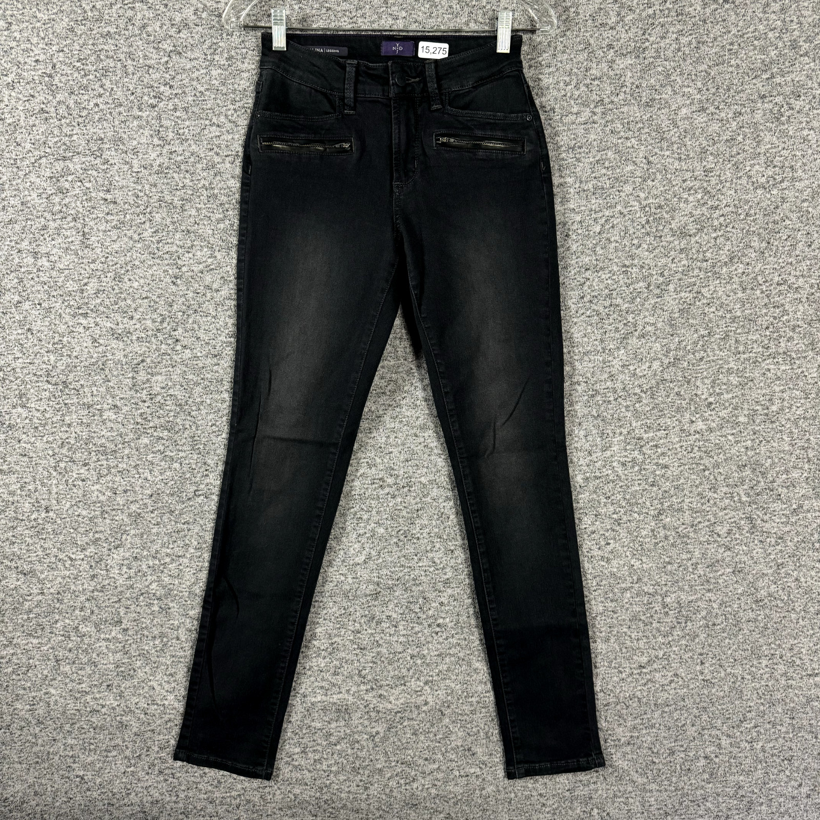 NYDJ Women's Size 0 Alina Legging Black Stretch Denim Jeans