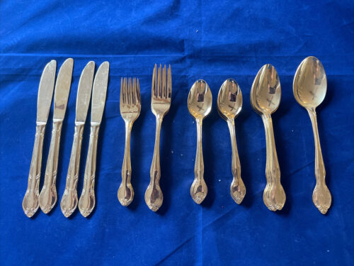 CI Stainless Steel Gold Plated PARLIAMENT Flatware Set Silverware