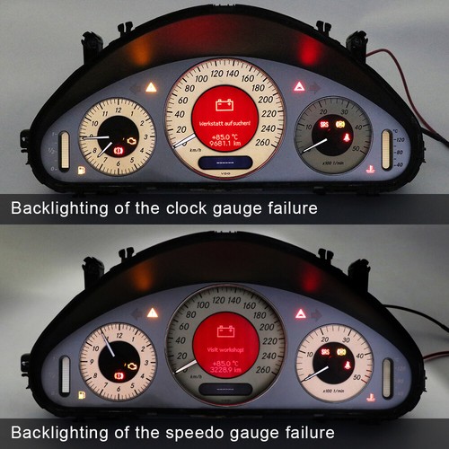 For Mercedes W211 Diesel Instrument Gauge Face with EL Cold Light 260KM/H White - Picture 3 of 9