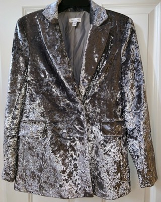 silver velvet blazer