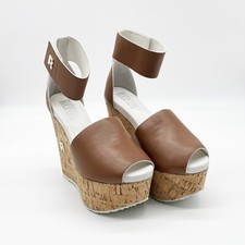 Rucoline Sandalo in pelle con zeppa art. Kyoko col. Marrone eu 40