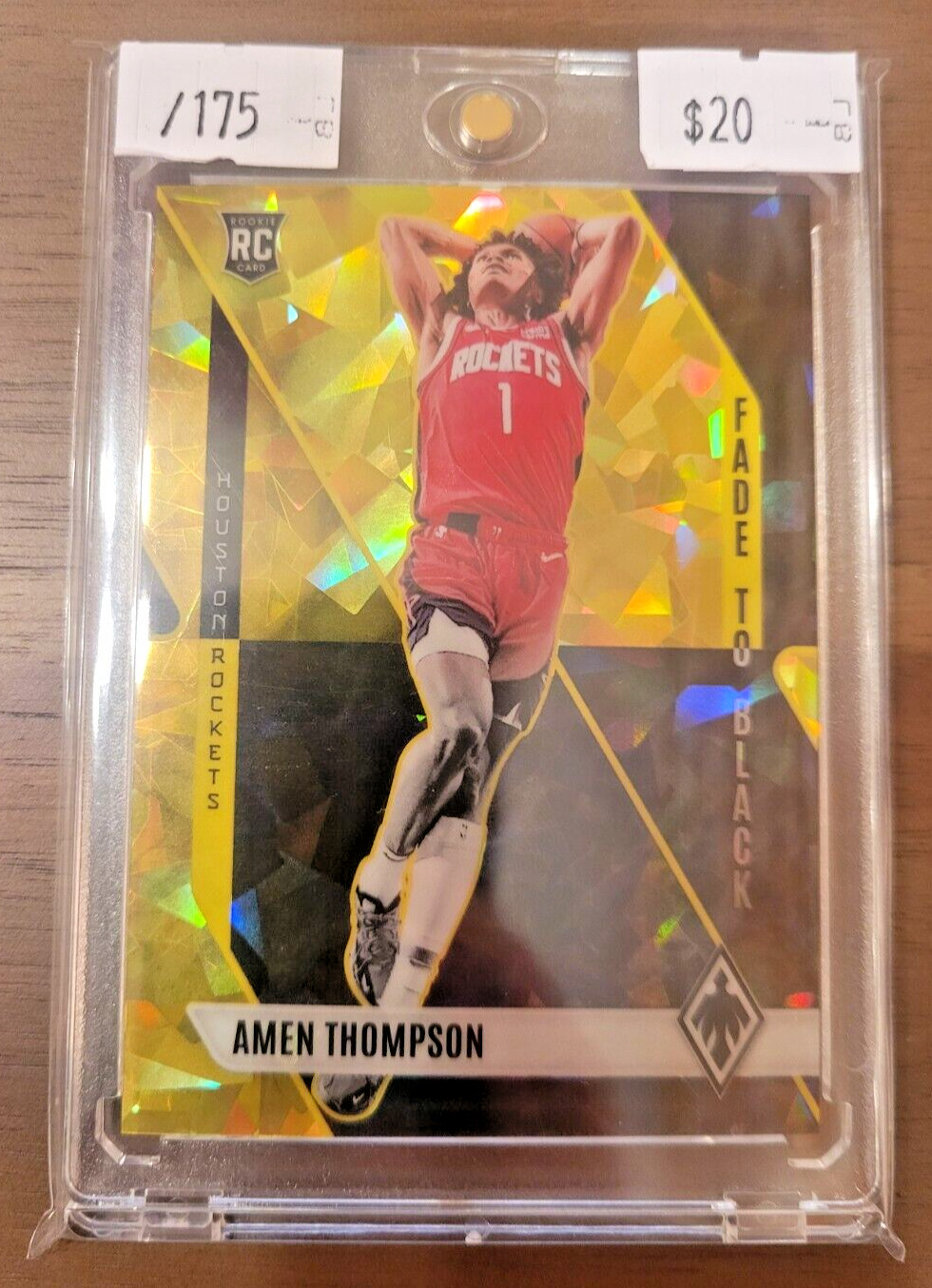 Amen Thompson 2023-24 Phoenix Yellow Ice Fade to Black Rookie 140/175 #21