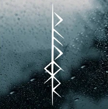 Warrior Bind Rune Vinyl Decal | Viking Bindrune Norse Mythology Die Cut Sticker