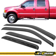 Fits 99-16 Ford F250 F350 F450 F550 Super Duty Crew Cab Window Visors Rain Guard
