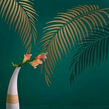 Palm Frond Stencil - Tropical Wall Art Design for an Easy Room Transformation