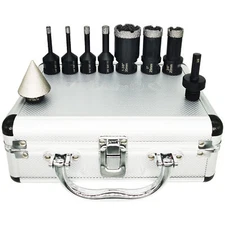 9pcs Diamond Hole Saw Cut Tool Core Drill Bits Set Ceramic Masonry Tile Marble