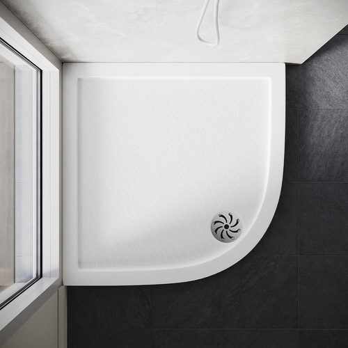 Quadrant Shower Tray 900x900x40mm SMC Aerospace Material Stone-textured Surface - 第 2/8 張圖片