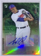 Jesus Aguilar 2014 Bowman Sterling Green Refractor Rookie Auto #d 8/125 #BSRAJAG