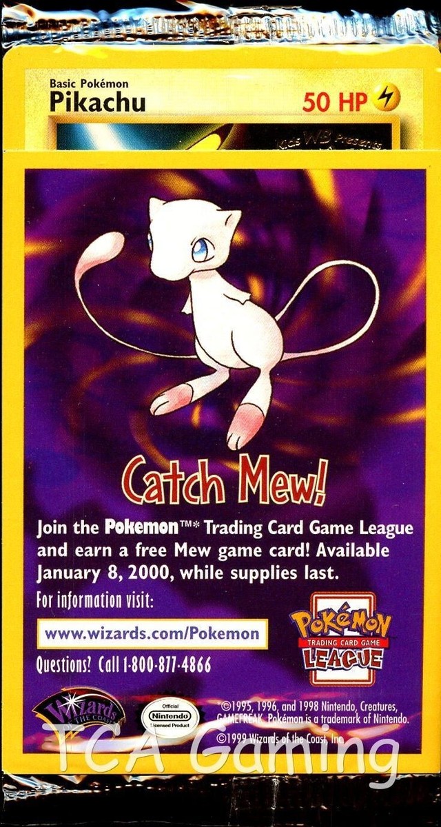 1x Sealed PIKACHU # 4 Black Star Promo WB Movie WOTC Pokemon Card (Purple) 