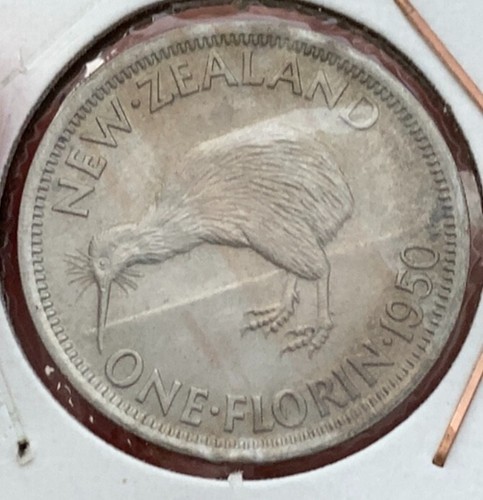 New Zealand KGVI 1950 Florin Coin - Unc