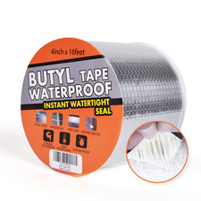 Butyl Tape Waterproof Sealing Tape Aluminum Foil Tape, for RV Repair, Window, Si