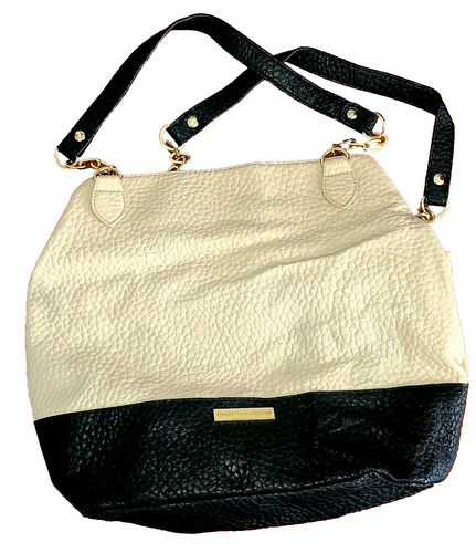 Christian Siriano beige handbag. Quilted. Magnetic closure. Barely used